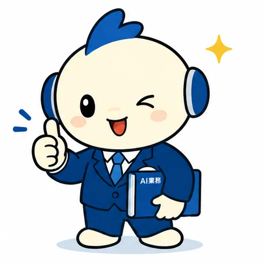 最初の一歩を応援するAI業務のキャラクター